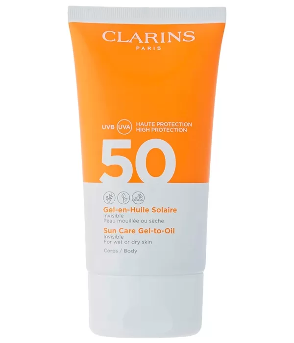 Clarins body sun care gel to oil SPF50