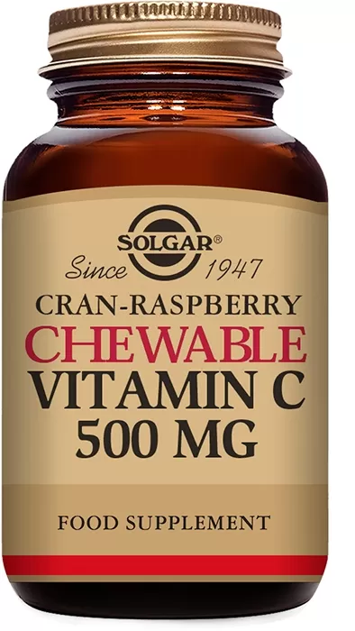 Vitamina C masticable 500 mg Sabor frambuesa Vitamina C masticable 500 mg Sabor frambuesa