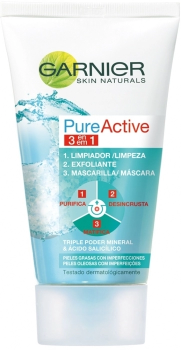 Pure Active Gel Arcilla 3 en 1 Anti-Imperfecciones