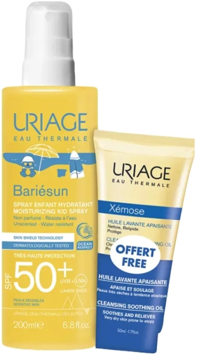 Set Bariésun Spray Enfant Hydratant SPF50+ + Xémose Huile Lavante Apaisante 50ml Set Bariésun Spray Enfant Hydratant SPF50+ + Xémose Huile Lavante Apaisante 50ml