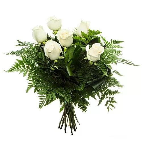 Comprar Bouquet 6 Rosas Blancas ▷ Perfumeria.com