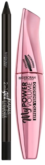 Set My Power Volume Mascara 14ml + 2in1 Gel Kajal & Eyeliner 01