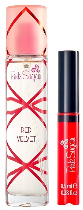 Set Pink Sugar Red Velvet 50ml + Lipgloss 8,5ml