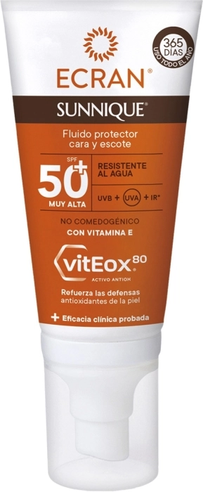 Sunnique Fluido Protector Cara y Escote SPF50+