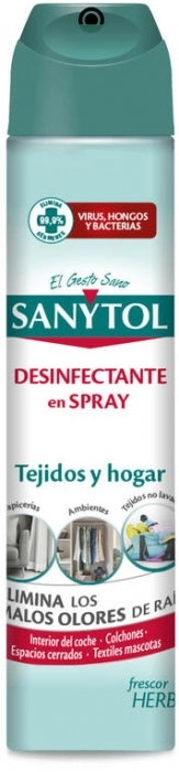 Spray Desinfectante Tejidos y Hogar