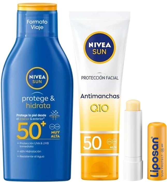 Set Sun Nivea Sun Protege & Hidrata SPF50+ 100ml + 2 productos Set Sun Nivea Sun Protege & Hidrata SPF50+ 100ml + 2 productos