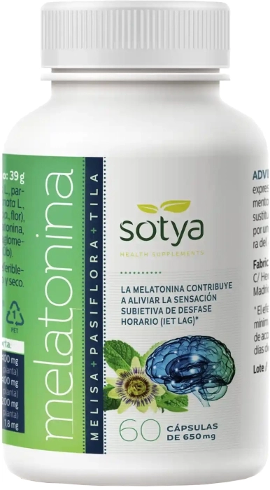 Melatonina + Melisa + Pasiflora+ Tila