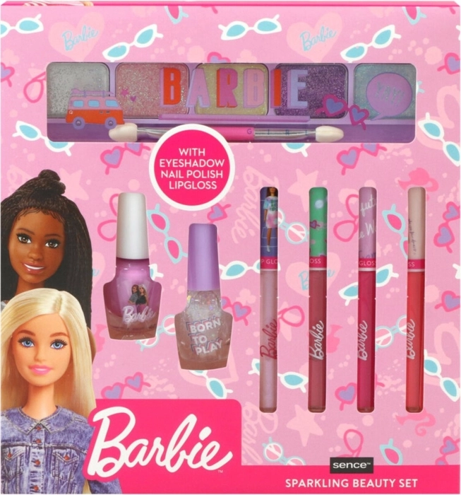 Set Barbie Paleta Eyeshadow + Lip Gloss (4uds) + NAil Polish (2uds)