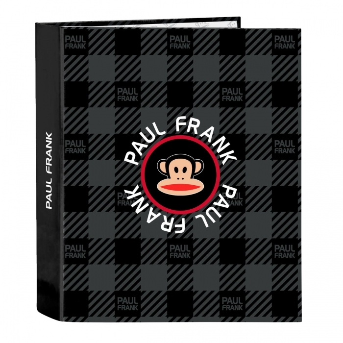 Carpeta de anillas Paul Frank Campers Negro A4 (27 x 33 x 6 cm)