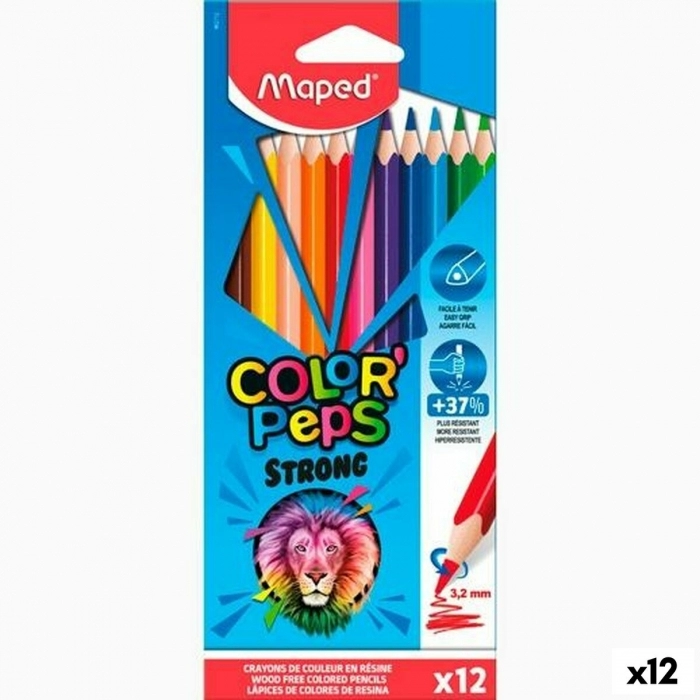 Lápices de colores Maped Color' Peps Strong Multicolor 12 Piezas (12 Unidades)