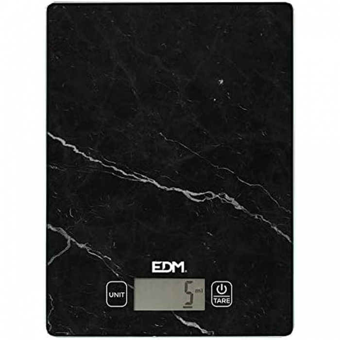 Báscula de Cocina EDM Negro 5 kg (14 x 19.5 cm)