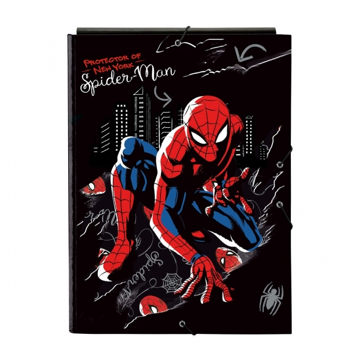 Carpeta Clasificadora Spiderman Hero Negro A4