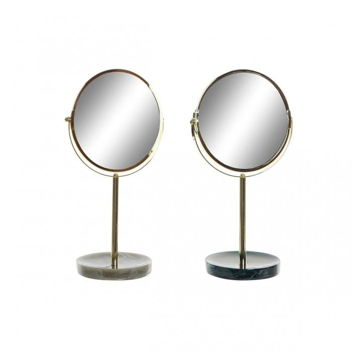 Espejo de Aumento DKD Home Decor Metal Resina (18 x 13 x 32 cm) (2 Unidades)