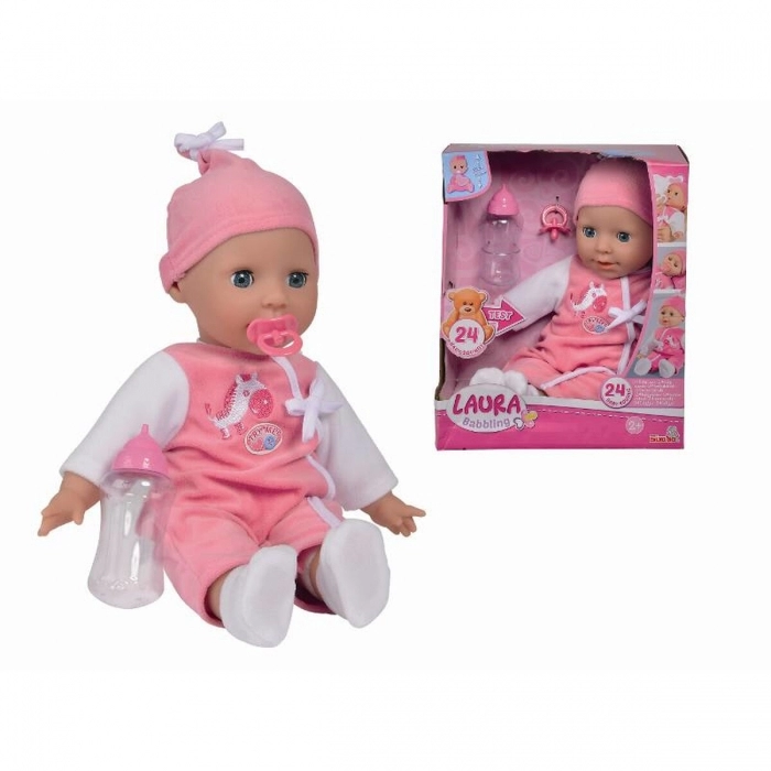 Muñeco Bebé con Accesorios Smoby Laura Talking Baby 38 cm + 2 Años Muñeco Bebé con Accesorios Smoby Laura Talking Baby 38 cm + 2 Años