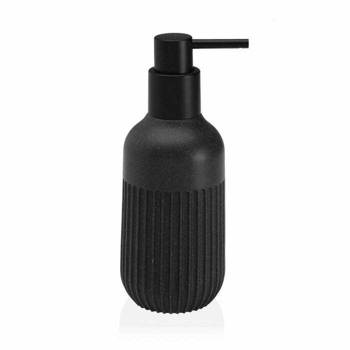 Dispensador de Jabón Versa Stria Negro Plástico Resina (6,5 x 18,5 x 6,5 cm)