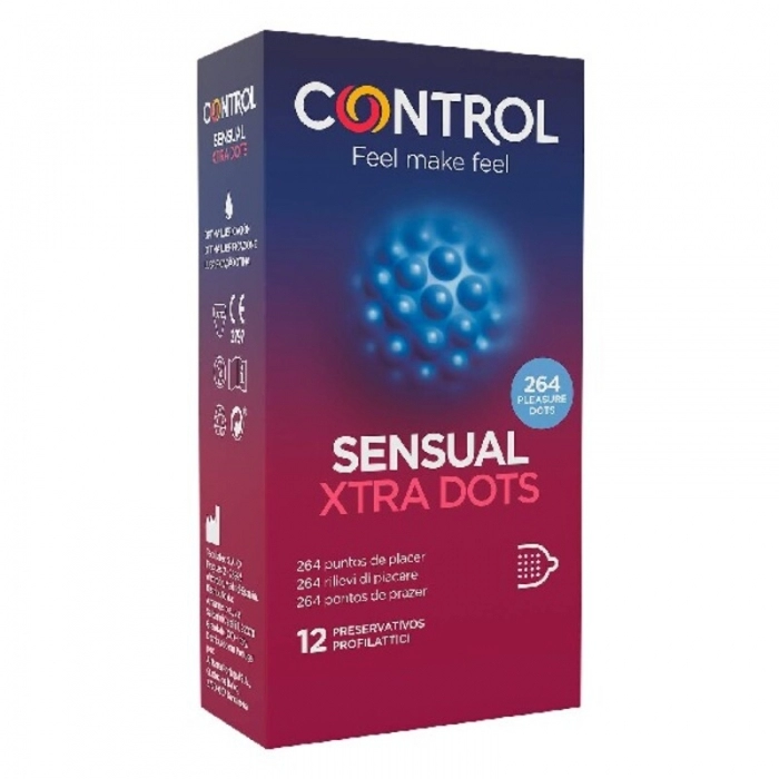 Preservativos Sensual Xtra Dots Control (12 uds)