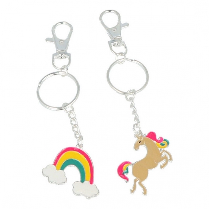 Llavero Inca Unicornio Arcoíris (2 pcs)