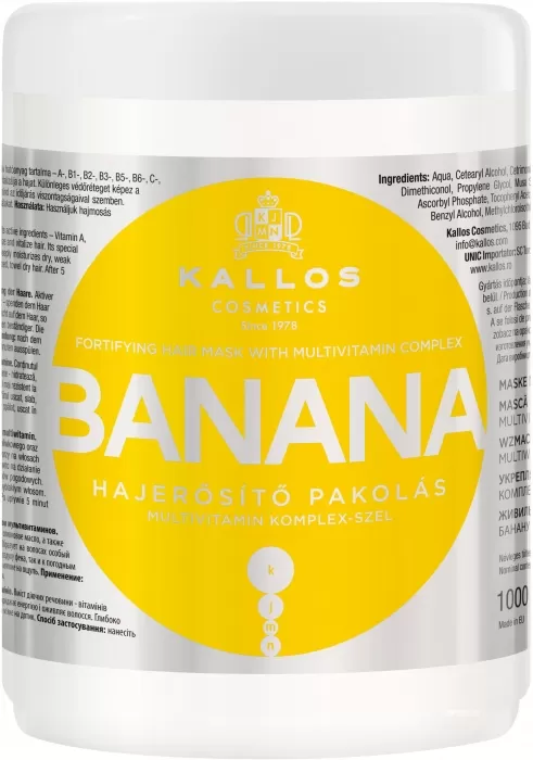 Kallos Banana Fortifying Hair Mascarilla