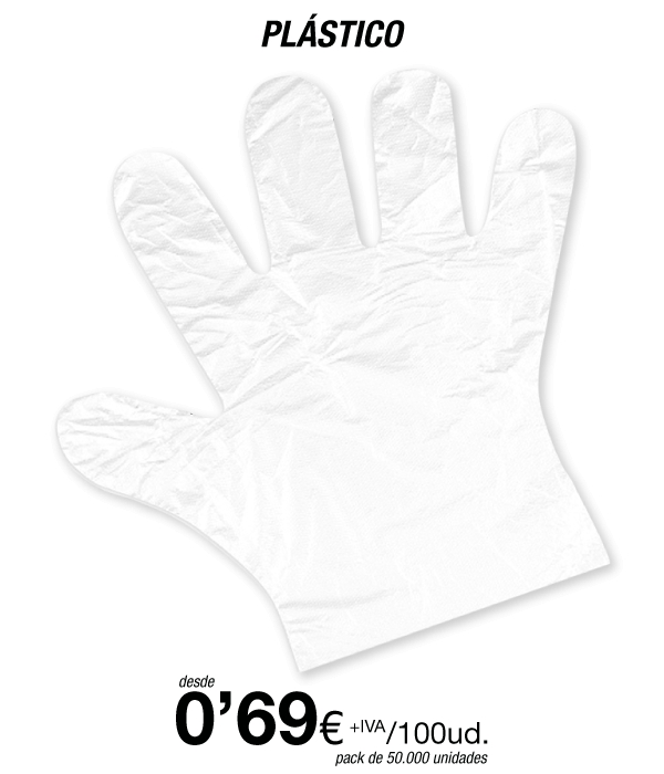 Guantes de plastico desechables Guantes de plastico desechables