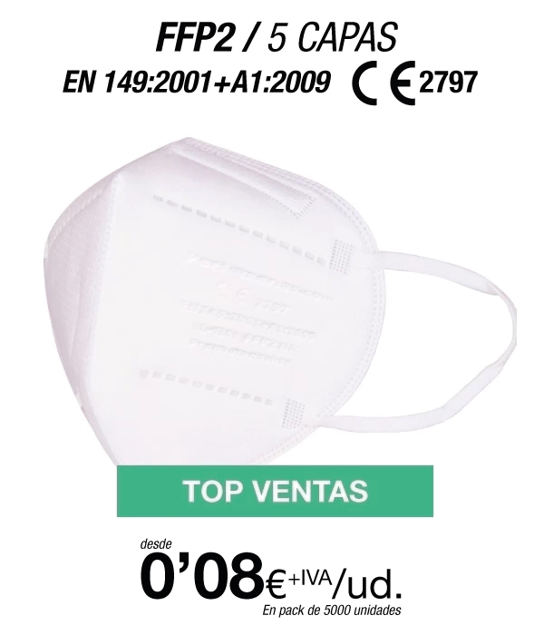 Mascarillas Autofiltrantes FFP2 5 Capas con certificación europea Mascarillas Autofiltrantes FFP2 5 Capas con certificación europea