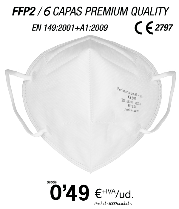 Mascarillas FFP2 6 Capas Calidad Premium, con certificación europea Mascarillas FFP2 6 Capas Calidad Premium, con certificación europea