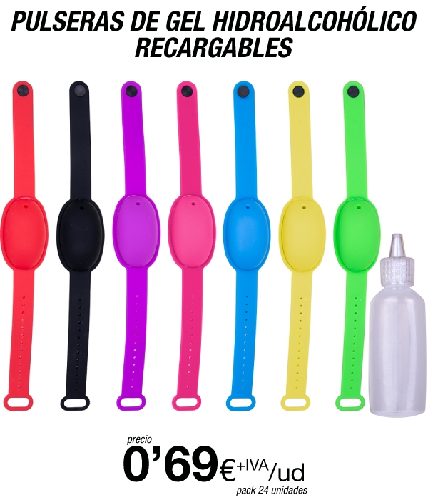 Pulseras Dispensadoras de Gel Surtido Colores Pulseras Dispensadoras de Gel Surtido Colores
