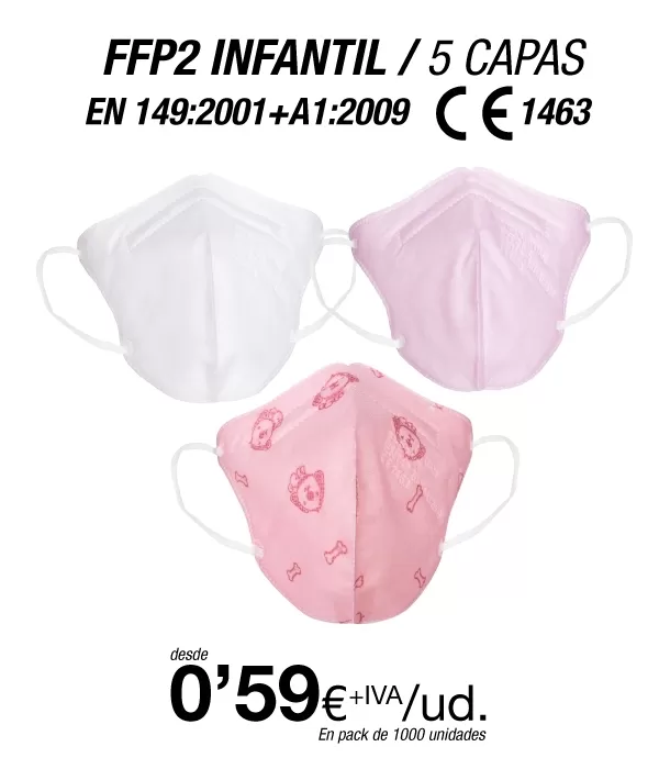 Mascarillas para Niños/as FFP2 Rosa Surtido Mascarillas para Niños/as FFP2 Rosa Surtido