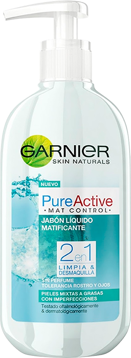 PureActive Mat Control Jabón Liquido 2 En 1 | Perfumeria.com tu