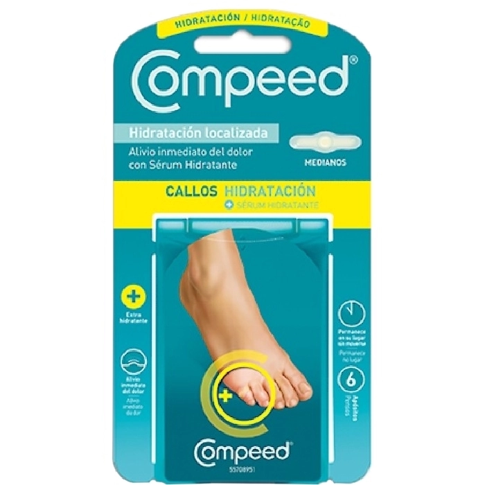 Compeed Callos Hidrocoloide Talla Mediana 10uds Compeed Callos Hidrocoloide Talla Mediana 10uds