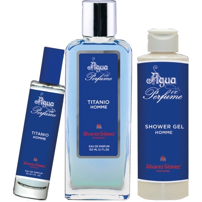 Set Agua de Perfume Titanio homme 150ml + 30ml + Shower Gel 200ml