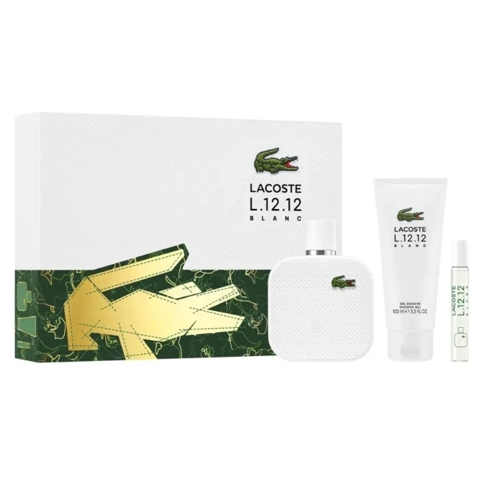 Set Lacoste L.12.12 Blanc 100ml + 7,5ml + Gel Douche Intégral 100ml