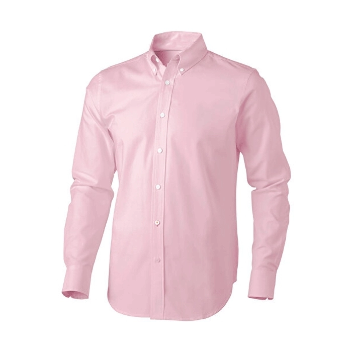 Camisa Rosa Lisa con Botón de Nácar Camisa Rosa Lisa con Botón de Nácar