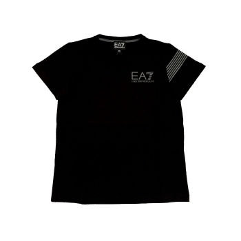 Camiseta Train Júnior EA7 Rayas Negra