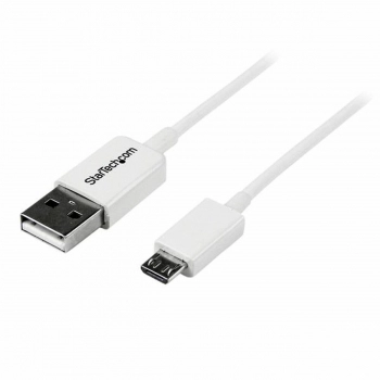 Cable USB a Micro USB Startech USBPAUB2MW           Blanco
