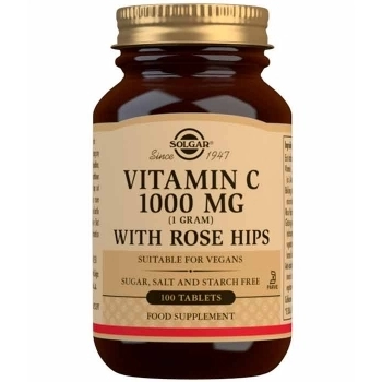 Rose Hips C 1000 mg Vitamina C con escaramujo