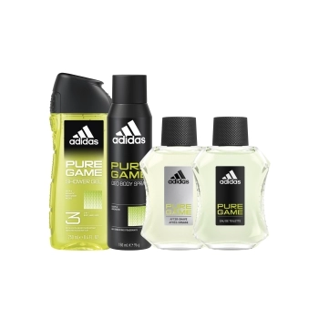 Set Adidas Pure Game 100ml + Body Spray 150ml + Gel 250ml