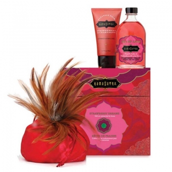 Set Erótico de Fresa Treasure Trove Kama Sutra 88300 (4 pcs)