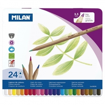 Lápices de colores Milan Multicolor 24 Piezas