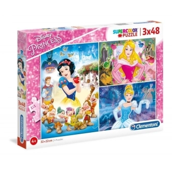 Puzzle Princesas Disney 33x22cm 3x48piezas