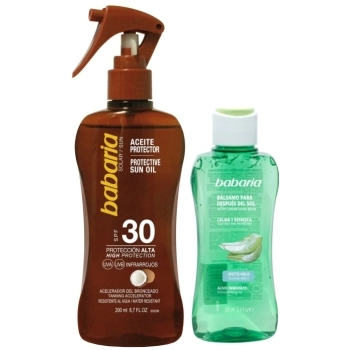 Set Aceite Protector SPF30 200ml + Bálsamo After Sun Efecto Hielo 100ml