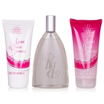 Set Agua de Rosas Frescas 150ml + Shower Gel 150ml + Body Cream 150ml