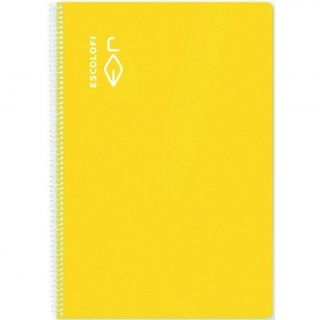 Cuaderno ESCOLOFI 5 Unidades Amarillo 50 Hojas Cuarto