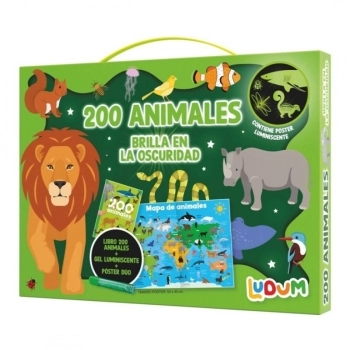 Kit Maletín 200 Animales Brilla en la Oscuridad