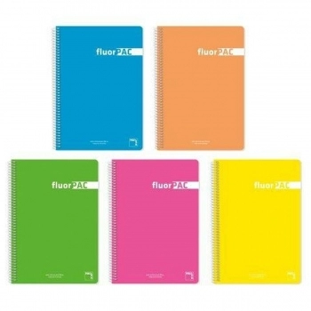 Cuaderno Pacsa FluorPAC Multicolor 80 Hojas Din A4 (5 Unidades)