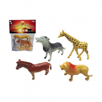 Set de Figuras de Animales 20,5 x 28 x 3 cm Selva 4 Piezas