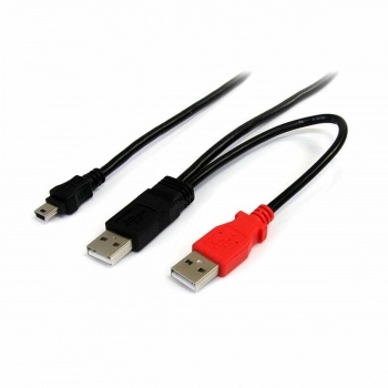 Cable USB 2.0 A a Mini USB B Startech USB2HABMY6           Rojo Negro