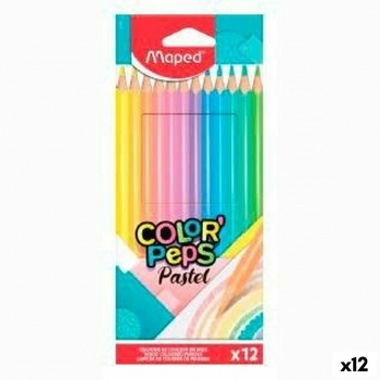 Lápices de colores Maped Color' Peps Multicolor 12 Piezas (12 Unidades) Pastel