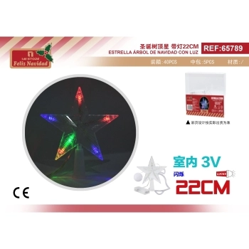 ESTRELLA ÁRBOL DE NAVIDAD CON LUZ DOBLE COLOR