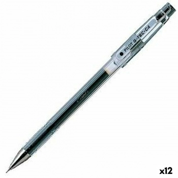 Bolígrafo de gel Pilot G-Tec C4 0,2 mm Negro Aguja (12 Unidades)