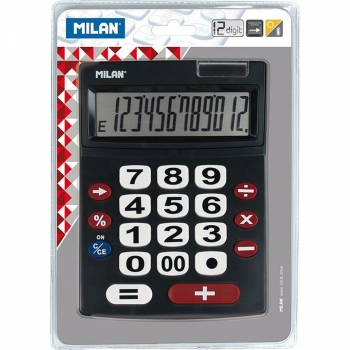 Calculadora Milan Negro (22,5 x 14 x 3 cm)